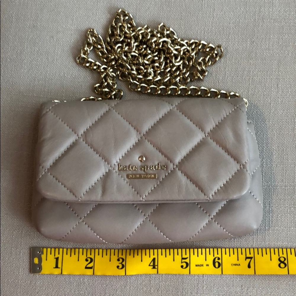 Kate Spade Taupe Beige Clutch Wallet on Chain
